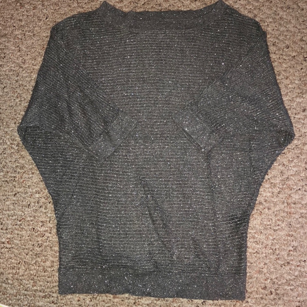 Sparkly mesh dolman style sweater